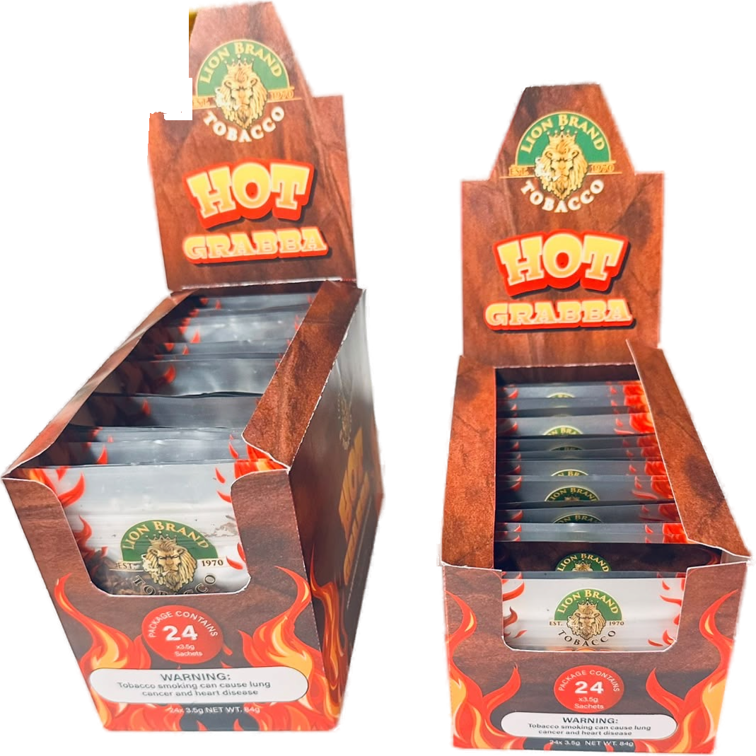 Hot Grabba display boxes, 24 sachets of 3.5g